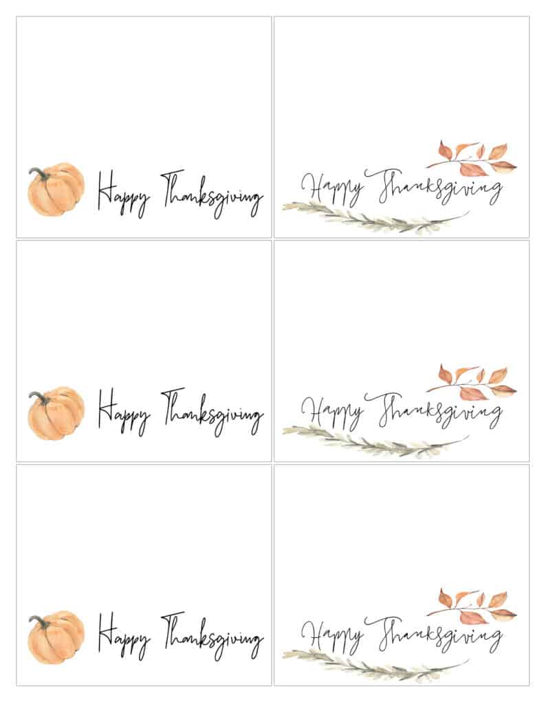 free thanksgiving placecards – morning motivated mom